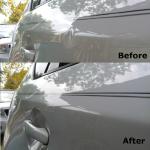 Paintless dent repair fixed a car door